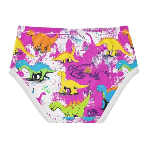 Wusikd Colorful Dinos Girls' Underwear Cotton Cute Girls Briefs Soft Toddler Underwear 2T2