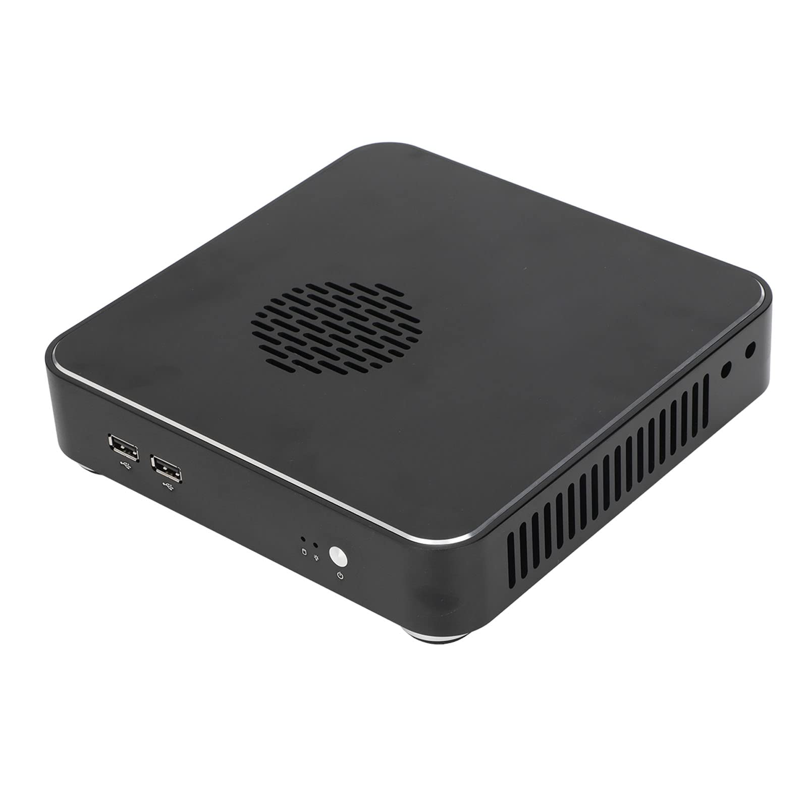 Boîtier pour Ordinateur de Bureau en Alliage d'aluminium Mini ITX HTPC, châssis Compact à Dissipation Thermique, Configuration Murale Horizontale, vidéo à Domicile, hôtel, Bureau,