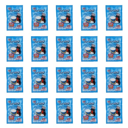 Pilipane Polvere di Neve Artificiale 20 Pezzi Safe Fluffy in Rapida espansione della Neve Finta realistica per Le Decorazioni per Le Vacanze Invernali FORNITÀ