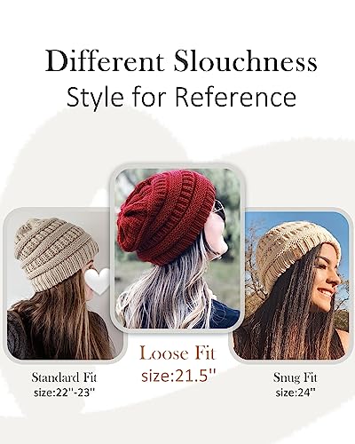 Furtalk Knit Beanie Hats For Women Men Fleece Lined Ski Skull Cap Slouchy Winter Hat Black #TOP3