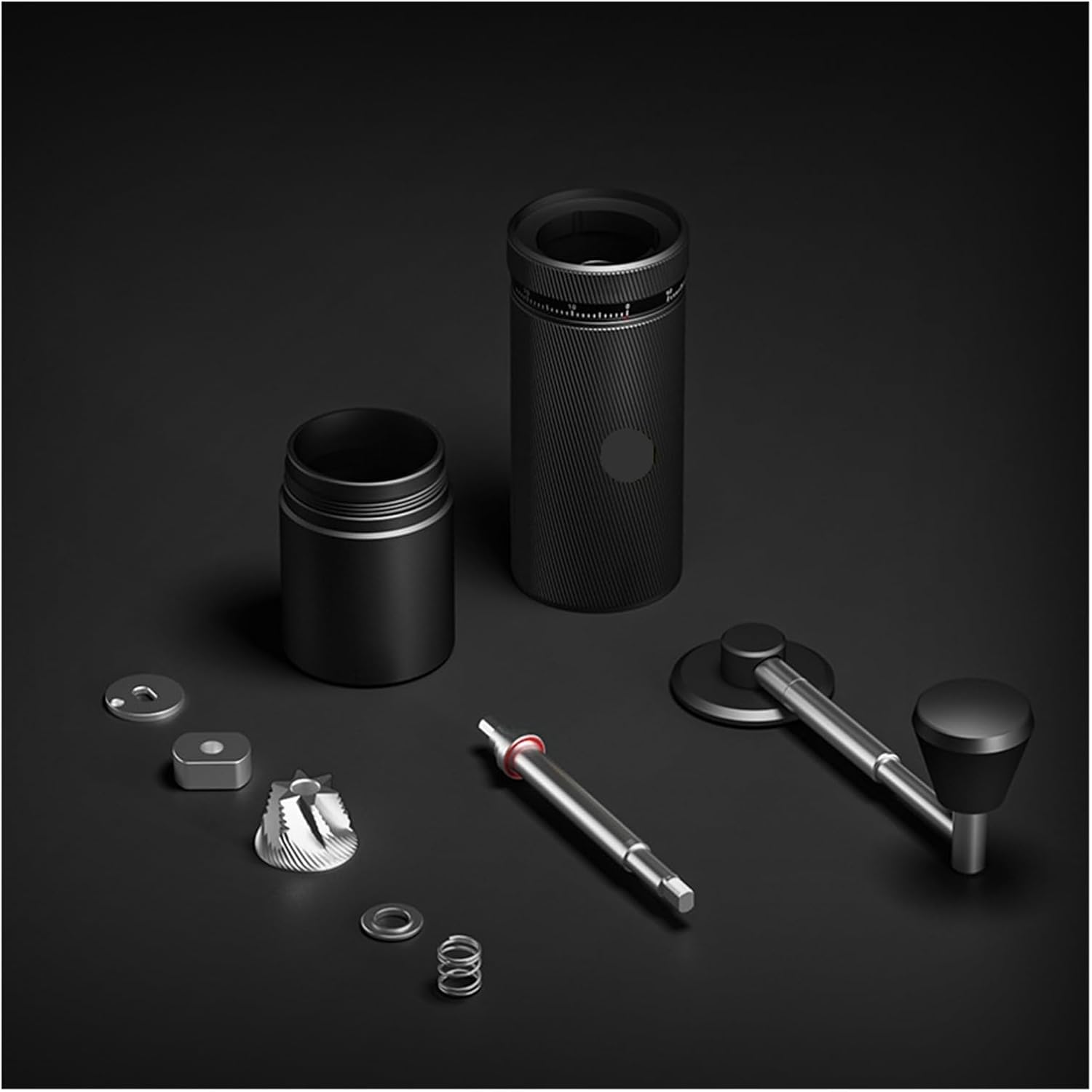 Coffee Grinder Adjustment 0.015mm/click S2C890 Burr Inside Hand Grinder Mill