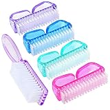 Handle Grip Nail Brush, Senignol 5Pieces Fingernail Scrub Cleaning Brushes Kit for Toes and Nails Cl