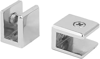 Aexit Zinc Alloy Fall Protection Wall Mounted Adjustable Glass Shelf Clip Clamp Bracket Safety Clips Support 2pcs