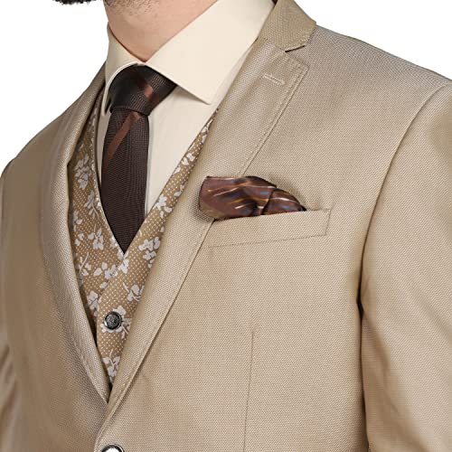 Image of Blackberrys Men Red Solid Slim Fit Suits