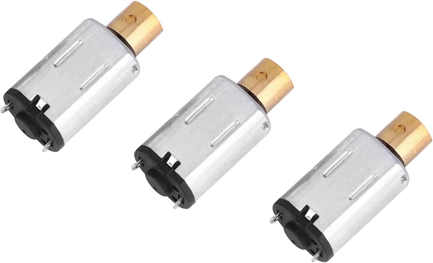 3Pcs Brass Eccentric Wheel Vibration Motor, Small Body Low Noise, with Pure Brass Eccentric Wheel, for Beauty Instruments and Massagers