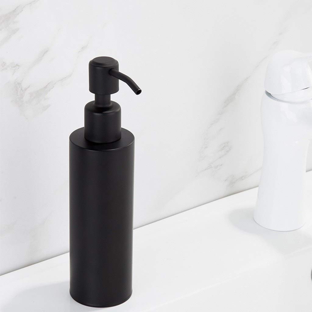 dispenser sapone/Dosatori per sapone liquido Liquido Emulsione Dispenser di sapone del dispersore di cucina del contenitore a parete in acciaio inox 304 Doccia Pompa (nero) Erogatore del Sapone/Dispen