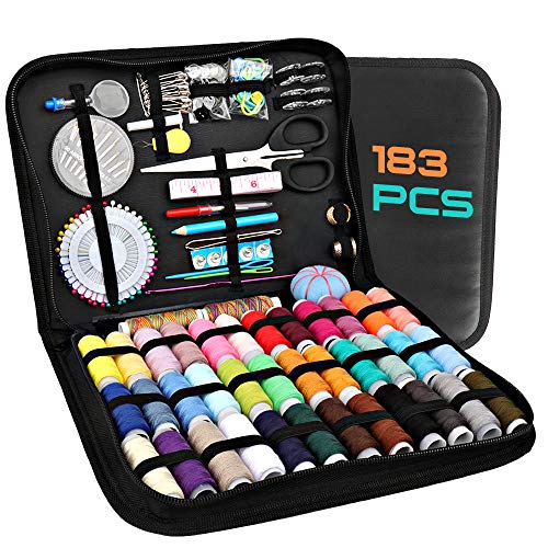183 Premium Sewing Supplies, Sewing Kits for Adults, Kids, Beginners, Travel, Emergency, DIY