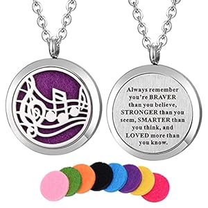 Stainless Steel Music Note Locket N...