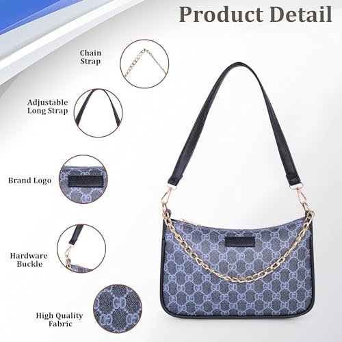 Image of Women's Stylish Printed Shoulder Bag | Trendy Daily Use Handbag with Chain Strap | Lightweight PU Leather Sling Bag for Girls & Women | Spacious & Durable Casual Fashion Purse