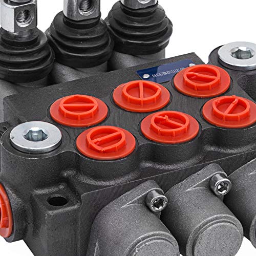 VEVOR 3 Bank Hydraulikventil Handhebelventil 11GPM Hydraulic Directional Control Valve Adjustable 14,6 lb Hydraulische Ventil