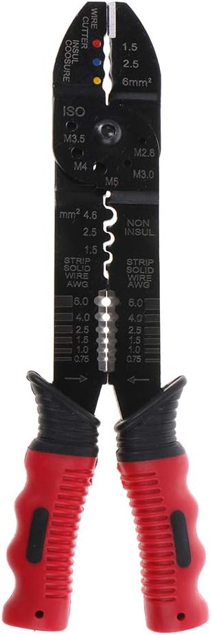 Yintiod Multifunctional Wire Stripper Block Crimping Tool with Textured Handle