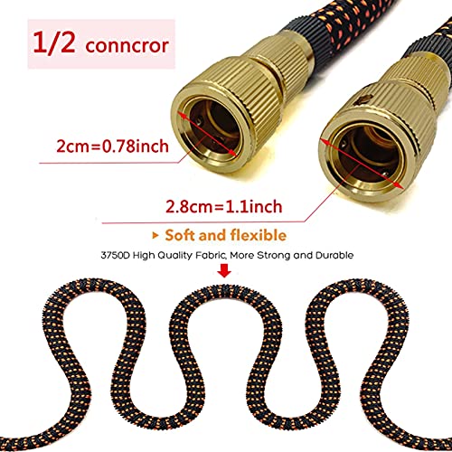 Tuinslang Hogedruk Tuinslang Water Set Watering Irrigatie Plastic Uitbreidbare Slang Car Wash Spray Cleaning Tools (Color : BW01, Diameter : 1/2'') - Image 5