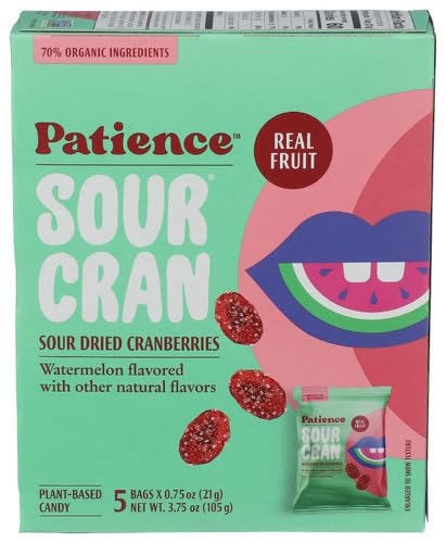 Patience Fruit Co & Co Sour Cran Dried Watermelon 3.75 oz (Pack of 10)