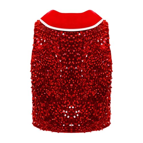 Unisex Kids Boys Girls Dance Party Shirt Sparkling Sequins Velvet Vest Buttons Irregular Hem Waistcoat with Bowtie2