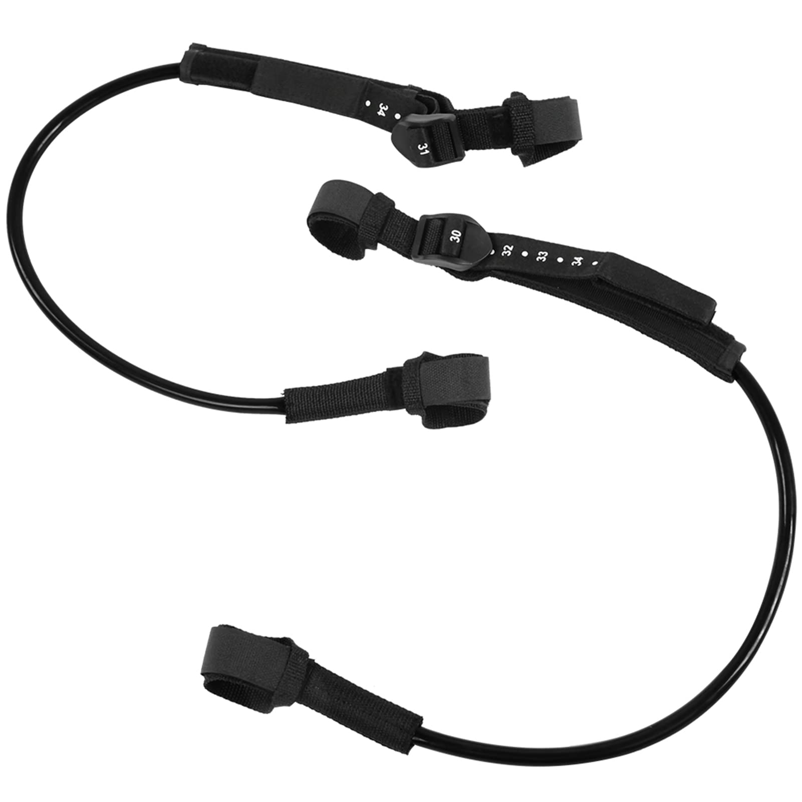 2PCS 28-34 Zoll schwarze verstellbare Sicherheits-Windsurf-Geschirrleine, Surfzubehör zum Windsurfen, hochfestes TPU-Material mit Verschleißfestigkeit, ungiftig und (Schwarz)