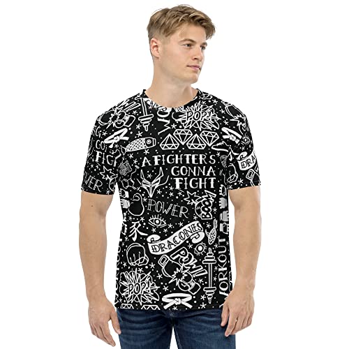 T-shirt pour homme Pop Black blanc XS aux finitions haut de gamme