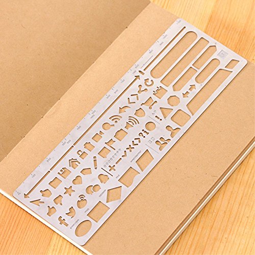 Wocst 3 In 1 Stainless Steel Drawing Painting Stencils Included Web Ui/Ios Stencils For Scrapbooking, Card And Craft Projects #TOP5