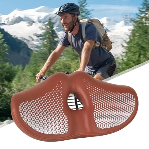 Selle de vélo ergonomique rembourrage large ventilé anti-vibration - 5
