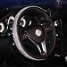 KiShi Car Leather Steering Wheel Cover Universal Breathable Anti-slip Wheel Sleeve Protector (Rhinestones (black)