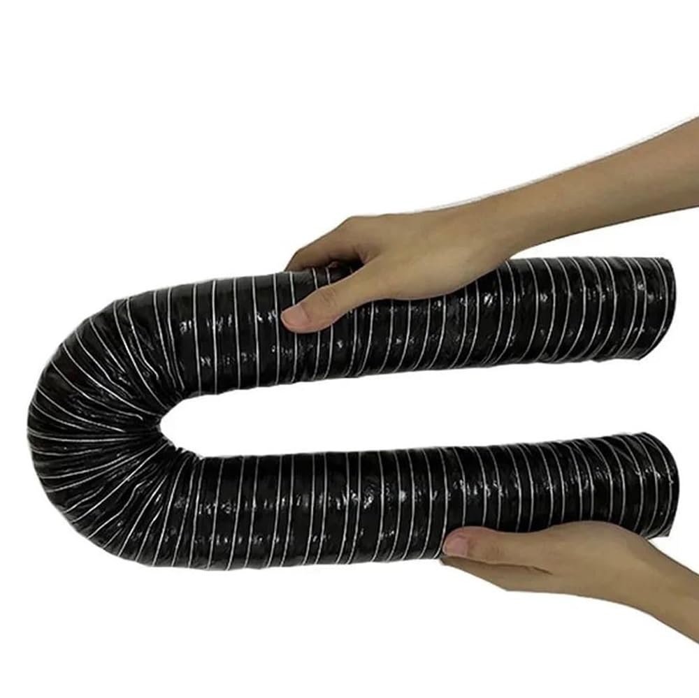 Ø 51mm 305mm Tubo De Conductos De Aire Flexible Manguera De Silicona Alta Temperatura, Color Negro, Longitud 5m 6m 8m 10m(10m/32.8ft,133mm-5.2in)