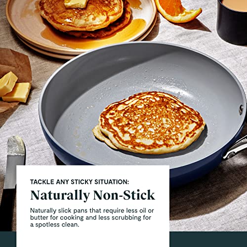 Caraway Nonstick Ceramic Frying Pan (2.7 Qt, 10.5") - Non Toxic, Ptfe & Pfoa Free - Oven Safe & Compatible With All Stovetops (Gas, Electric & Induction) - Gray #TOP4