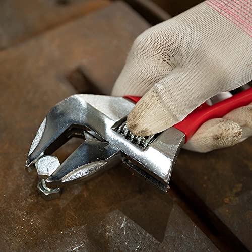 J.h. Metal Large Opening Spanner Adjustable Wrench With Short Handle And Measurement Scales Engraved, Wide Jaw (8 Inch) #TOP5