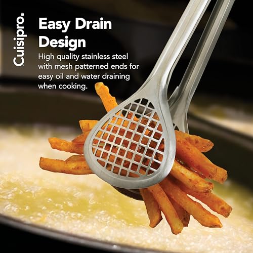 Cuisipro Stainless Steel Wide Grill/Fry Tongs, 12-Inch - image 5
