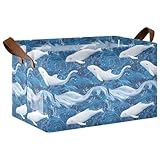 IBGIKWH Baskets Astral Artic Beluga Storage Bins Fabric Storage Bins Collapsible iron Frame Storage Cube Baskets for Organizing Clothes Storage Bins Storage Bins for Shelves