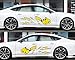 whmyz Grande Taille Voiture Style Autocollants Dessin animé Pikachu Pokemon Voiture Autocollants Belle Animal Pet Voiture décalcomanie Voiture Corps Autocollants-Combin B (Simple)