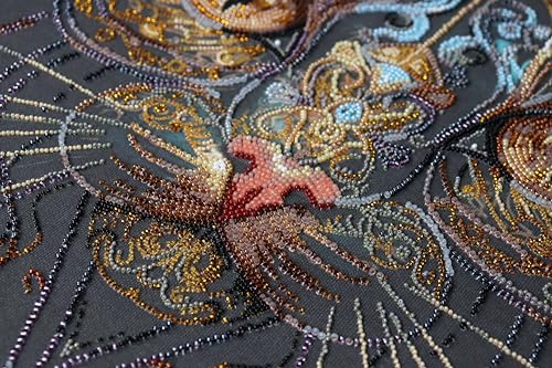 Image of Wizardi Main Bead Embroidery Kit - The Look of a Witch. Colorful Beads, Beading Needles. DIY Kit. Embroidery for Beginners. Home Decor. AB-900 Abris Art
