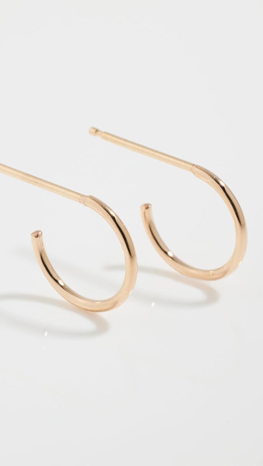 Zoe Chicco Women's 14k Gold Tiny Huggie Hoops, 14k Yellow Gold, One Size - Image 3