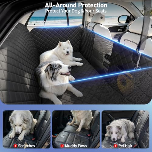 Brlako Dog Car Seat Cover for Back Seat, 900D Hard Bottom Dog Hammock, 51In - image 5