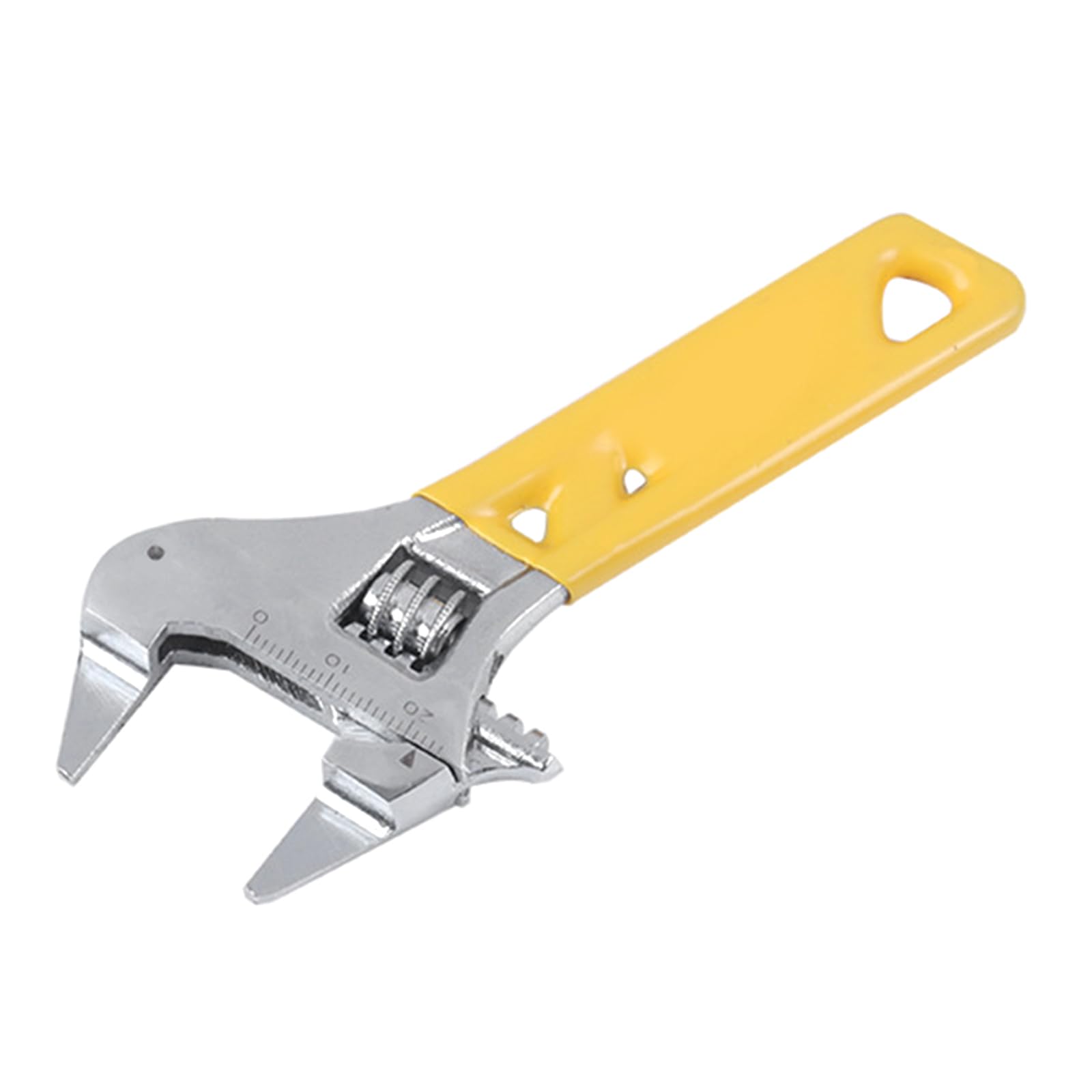 Compact Adjustable Spanner 20mm Opening Jaw Strong Carbon Steel Wrench Tool for Plumbing and Bathroom Maintenance Adjustable Wrench for Small Spaces