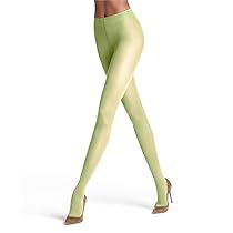 Falke Matt Deluxe 30 DEN W Ti trasparenti velati tinta unita 1 pezzo, Collant Donna, Verde Lemon 7498, M