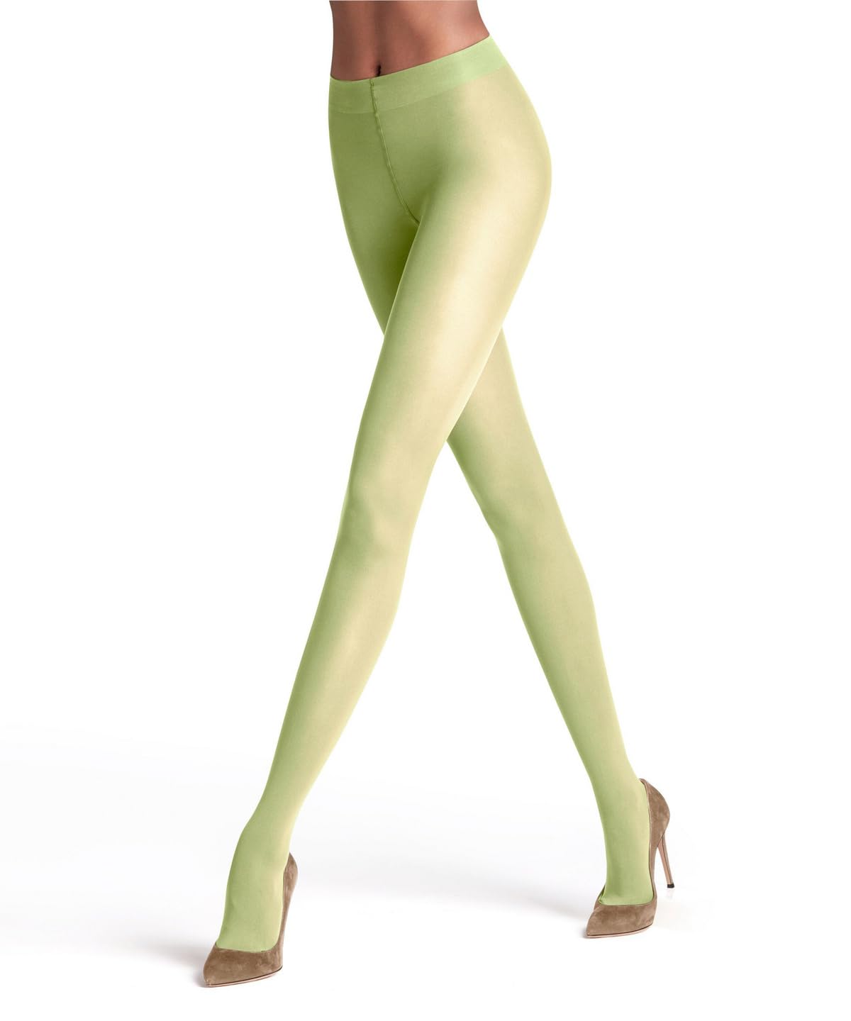 Falke Women's Green Lemon 7498 Matt Deluxe 30 Den W Ti Sheer Plain 1 Pair Tights, Xl