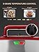 FOHERE Waffle Maker 3 in 1 Sandwich Maker 1200W Panini Press With Removable Plates and 5-gear Temperature Control, Non-stick Coating Easy to Clean,Indicator Lights, Red