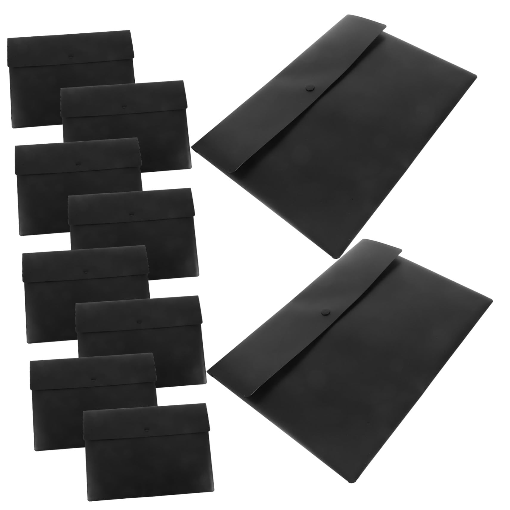 10 Pezzi Documenti con Bottone Snap Buste Plastica Spesse Impermeabili per Ufficio Scuola e Business Portadocumenti Organizzatore Resistente