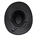 Egmy Adult Solid Casual Summer Western Fashion Cowboy Sun Hat Wide Brim Travel Sun Cap Foam Cowboy Hat (Black, One Size)