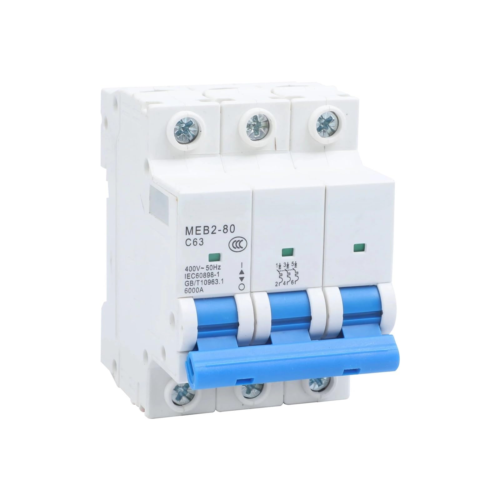 Disjoncteur MCB C65 protection circuit électrique 6ka 25A à 32A triphasé