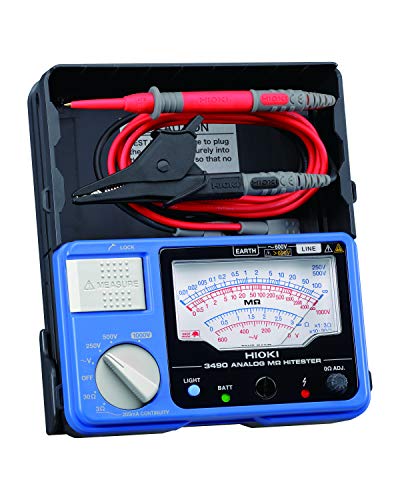Image of Hioki 3490 Analog Megohm HiTester, 4000 Megohms Resistance, 250V, 500V, 1000V DC Test Voltage