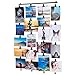 You Have Space 2 Pack Hanging Picture Display Photo Holders with Metal Cable Strings and 40 Magnetic Clips Metal Black