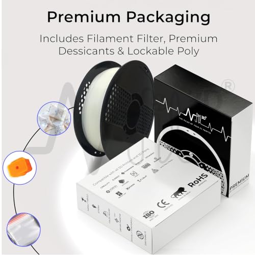 Image of NFIL3D Premium HS PLA+ Natural White - 3D Printing Filament | Compatible with All 3D Printers | 1.75mm | 1Kg Nett Weight
