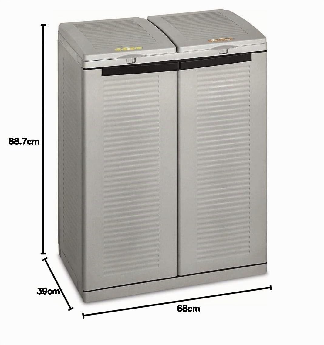 Terry, Ecocab 2 , Armario Recogida Selectiva de Residuos, 2 Compartimentos. 68x39x88,7 cm