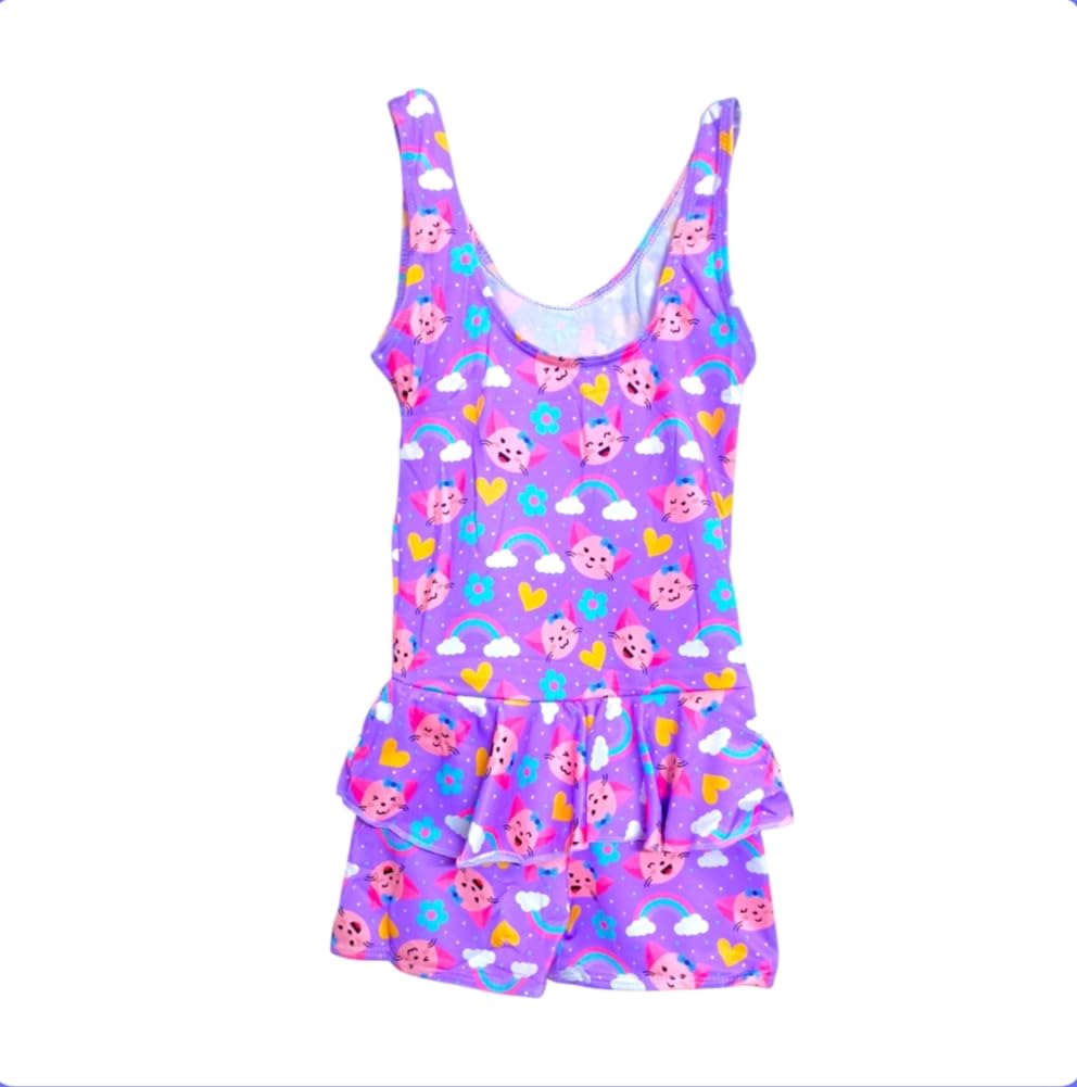 THE MORNING PLAY Girls Swimming Costume for Girls Set with Swimming Cap and Goggles, Swim Ring Multi-Colour, Ages 2-11 Years Swimwear Swimdress (in, Age, 4 Years, 5 Years, Regular, Multicolour) 3