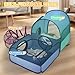 Portable Cat Playpen with Surround Tunnel, 2-Linked-Enclosed Areas, Ideal Cat Tent Outdoor or Cat Playpen for Indoor Cats Enclosed.Breathable Mesh Design for Indoor & Outdoor Use