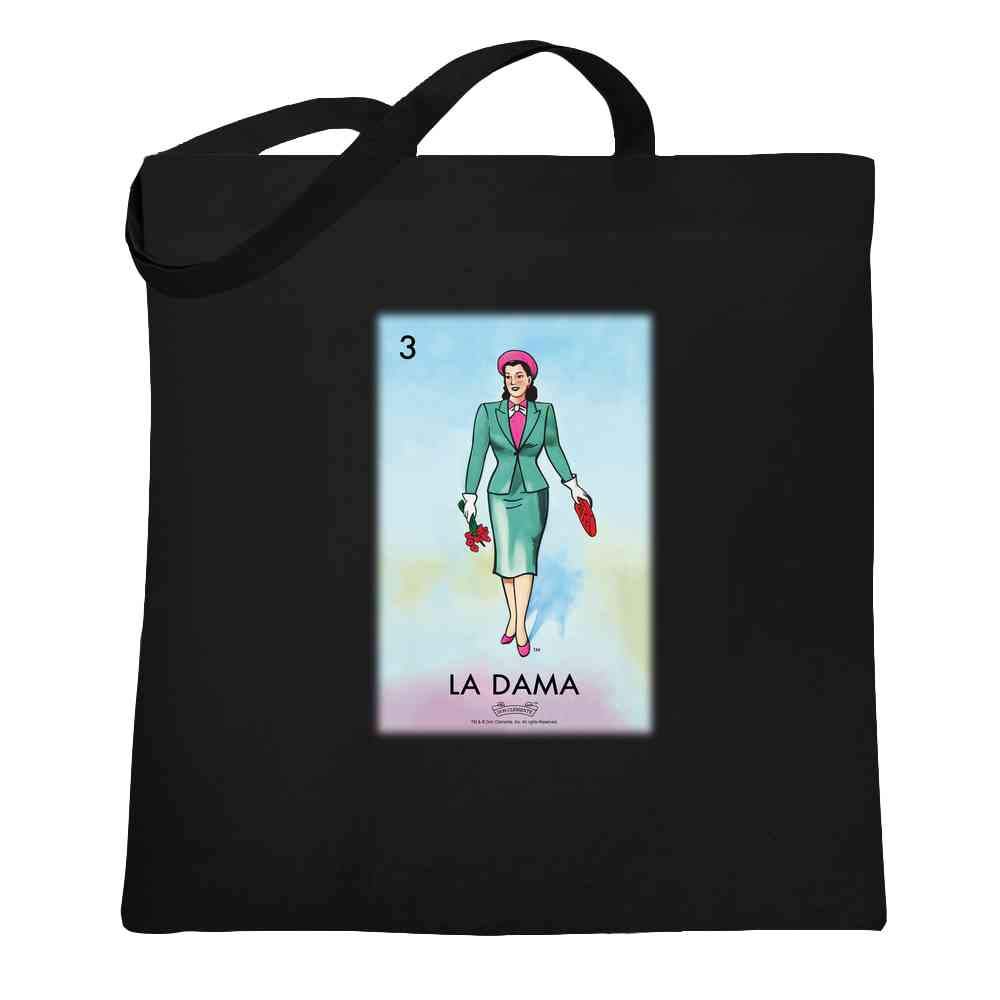 La Dama Woman Lady Loteria Card Mexican Latina Graphic Tote Bag for Adults