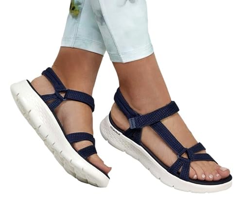 Skechers Sandales Go Walk Flex SublimeGo Walk Flex pour femme, Tissu bleu marine., 40 EU