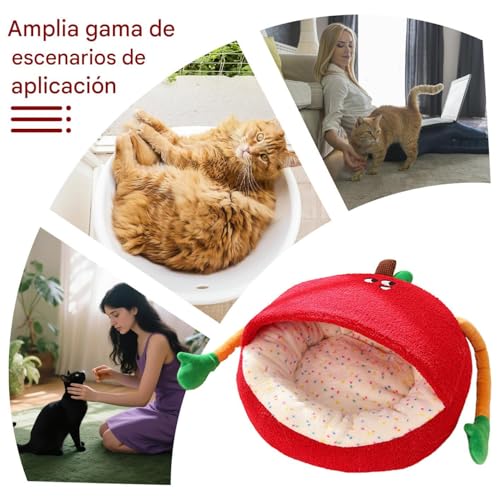 Cama para gatitos semicerrada para evitar el suelo frío con base antideslizante 6