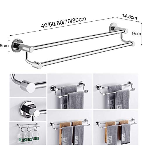 Porte-serviette double 40 cm rond pour résoudre le manque de place - 2