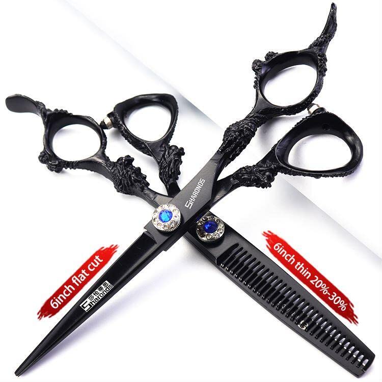 Profi Friseur Schere Barber Scheren Haar Schneiden 6/7 Zoll Hohe Qualität Effilierschere & Schneide Set (6-Zoll 3-teiliges Set)